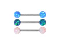 Barbell Acero Opal Bolas de Colores Sintéticos 5mm| ITC
