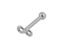 Barbell Acero patrón infinito, Bola 3 mm |  ITC