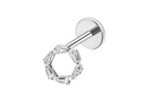 Labret Titanio ASTM F136 interno 1.2x8 circular blanco strass | ITC
