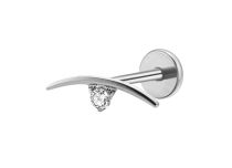 labret titane arc zircon pendant