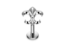 Labret titane ASTM F136 interne fleur de lys 1.2x8