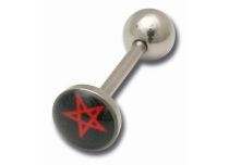 Barbell Disco de acero 8 mm patrón de estrella Satánico Rojo | Itc