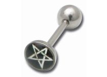Barbell Disco Acero 8 mm Blanco Patrón Estrella Satánica | Itc