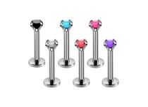 Labret Acier Interne 1,2 x 8 mm Griffé Coloré |  ITC