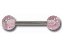 Bolas acrílicas de acero con purpurina Barbell de 6 mm de color |  ITC