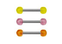 Bolas acrílicas fosforescentes de acero Barbell de 3 mm de color |  ITC