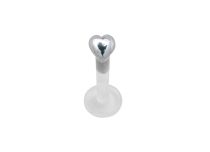 Labret PMFK Virola de acero en forma de corazón |  ITC