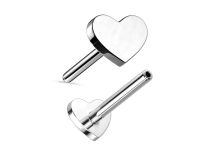Labret sin rosca de titanio con forma de corazón | ITC