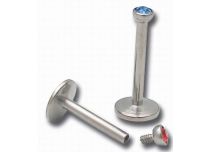 Labret Titanio Bola Interna de Cristal de Color 2 mm |  ITC
