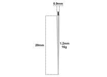 Inserto estéril de titanio para joyería interna Ø ext 1,2 mm