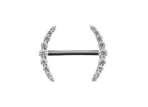 Pezón joya de titanio 1,6x14 multistrass blanco |  ITC