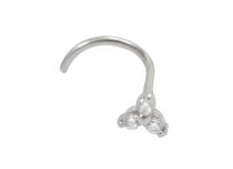 Broche de acero con flor de cristal blanco |  ITC