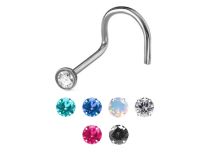 Coloured Crystal Steel Nose Stud |  ITC