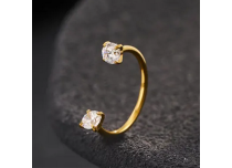 Anillo nariz titanio pvd oro