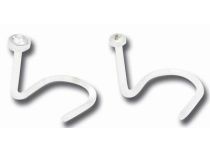 BioFlex 0.8 mm Blanco Cristal Stud Nose |  ITC