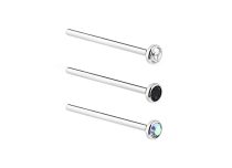 Perno nasal recto Titanio 0,8 x 16 mm Cristal de colores |  ITC