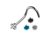 Stud Nose Titanio 0,8 mm Cristal Griffé Coloré 2,5 mm |  ITC