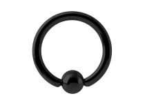 Anillo de titanio negro Bola de titanio |  ITC