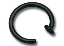 Anillo abierto de acero negro con disco de 3 mm |  ITC