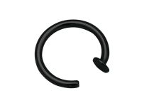 Anillo abierto de acero negro con disco de 3 mm |  ITC