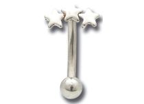 Banana Acero Motivo Estrella 5 x 7 mm y Bola 3 mm |  ITC