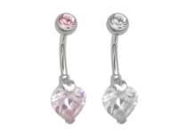 Banana Steel Cristal Set Corazón rayado 8 mm |  ITC