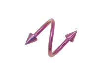 Anillo en espiral anodizado con pinchos de colores |  ITC