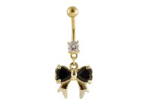 Banana Steel Gold Fancy Crystal Bow pattern |  ITC