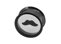 Enchufe Acero Negro Doble Blindaje Patrón Bigote |  ITC