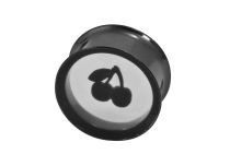 Enchufe Acero Negro Doble Blindaje Patrón Cereza |  ITC