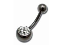 Banana Acero Negro Cristal Bouls 5 / 8 mm |  ITC