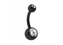 Banana Acero Negro Cristal Bouls 5 / 8 mm |  ITC