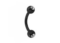 Banana Acero Negro Doble Cristal Bolas de Colores 3 mm |  ITC