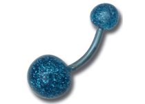 Banana Bolas de Acero 6 / 9 mm Azul Purpurina |  ITC