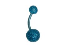 Banana Bolas de Acero 6 / 9 mm Azul Purpurina |  ITC