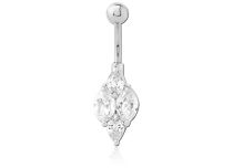 Banana motivo Losange certissage 4 Rhodium Strass |  ITC