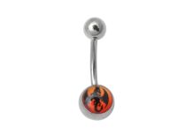 mancuerna Titanio Interior Metal motivo Dragon con bolas 3 mm |  ITC