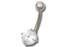 Juego de Bolas de Acero Titanio Banana con Cristal Blanco 5 / 9 mm |  ITC