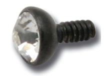 Bola de acero Tornillo interior negro 2 mm Cristal de color |  ITC