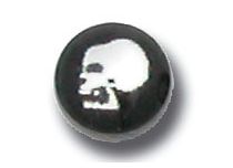 Bola de acero con calavera y tibias cruzadas, negra |  ITC
