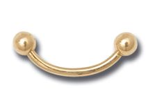 Banana curvada Oro 750 Milleme bolas 3 mm |  ITC