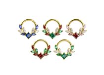 Anneau PVD gold 1.2x8 avec cristal carré