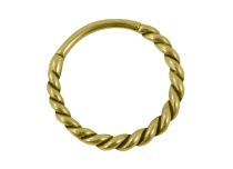  aros Acero Oro Bisagra Twisted pattern |  ITC