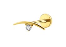labret titane gold arc zircon pendant