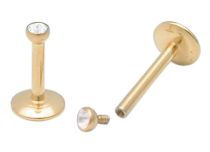 Labret interno acero oro bola fina 2 mm | Itc