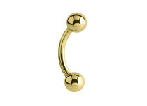 Banana curvada Oro 750 Milleme bolas 3 mm |  ITC