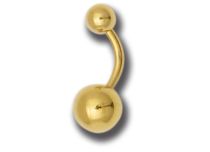 Navel Banana Acero Oro Bola Fina 5 / 8 mm |  ITC