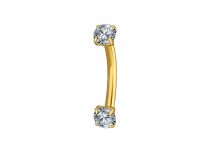 micro banane titane gold double strass griffé