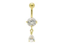 Banana Acero Oro Cristal Blanco Gota |  ITC