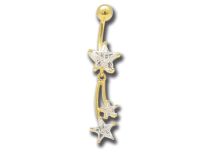 Banana Acero Oro Cristal Blanco Estrellas | Itc